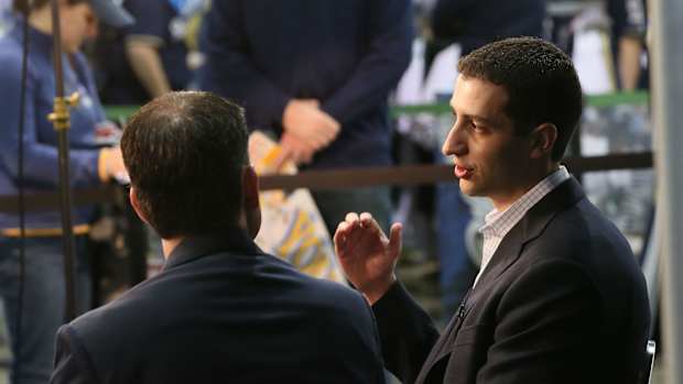 David Stearns talking while Brewers GM.